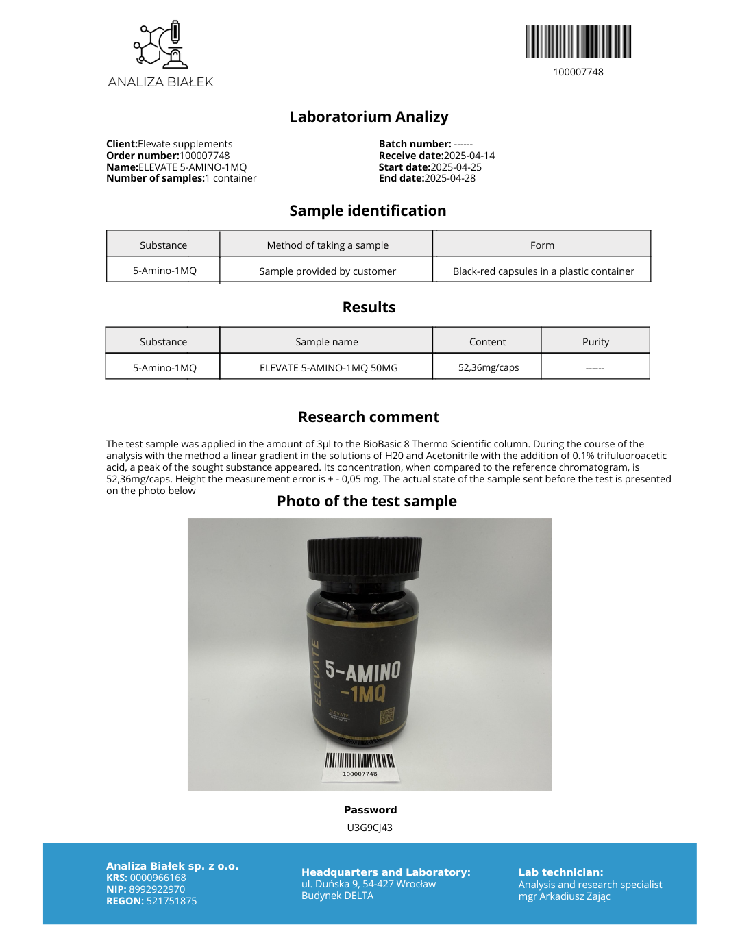 ELEVATE | 5-AM-INO-1MQ (30 SERVINGS)