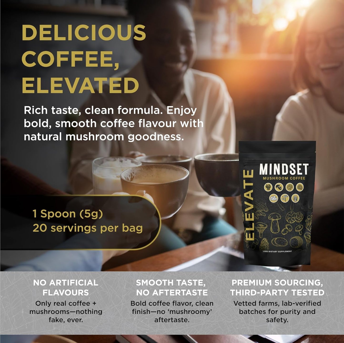 MUSHROOM COFFEE (MORNING MINDSET) (20 SERVINGS)